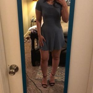 Dusty blue skater dress